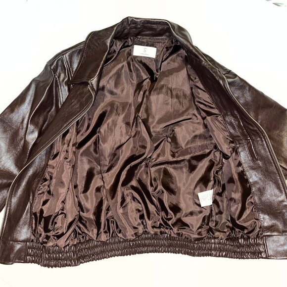 The Verlin Brown Faux Leather Jacket - Picture 5 of 7